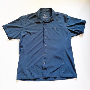 Kuhl Mens Navy Blue Casual Button Down Shirt Size Large